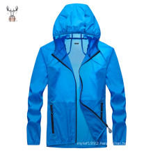 Factory Wholesale Summer Outdoor and Hooded Rain Windbreaker Jacket